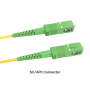 30m OS2 SC/APC TO SC/APC Simplex Corning Fiber Optic Cable Single-Mode 9/125 OFNR Rated, Yellow thumbnail