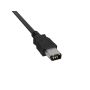 3ft FireWire 400 Cable IEEE-1394a 6-Pin to 4-pin Male to Male Data Transfer Cable, Black thumbnail