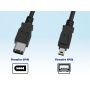3ft FireWire 400 Cable IEEE-1394a 6-Pin to 4-pin Male to Male Data Transfer Cable, Black thumbnail