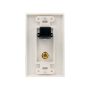 HDMI + Coax F-Connector Combo Wall Plate thumbnail