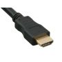 1ft HDMI Panel Mount Male to Female HDMI Extension Cable with Ethernet, 4K Support, 28 AWG, Black thumbnail