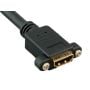 1ft HDMI Panel Mount Male to Female HDMI Extension Cable with Ethernet, 4K Support, 28 AWG, Black thumbnail