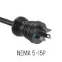 10ft NEMA 5-15P to C13 Hospital Grade Power Cord 14AWG 15A/125V SJT, Black thumbnail