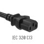 10ft NEMA 5-15P to C13 Hospital Grade Power Cord 14AWG 15A/125V SJT, Black thumbnail