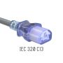 10ft NEMA 5-15P to C13 Hospital Grade Power Cord, 18 AWG, 10A/125V, SJT, Gray thumbnail