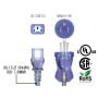 10ft NEMA 5-15P to C13 Hospital Grade Power Cord, 18 AWG, 10A/125V, SJT, Gray thumbnail