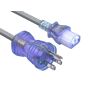 10ft NEMA 5-15P to C13 Hospital Grade Power Cord, 18 AWG, 10A/125V, SJT, Gray thumbnail