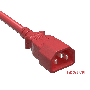 IEC-320 C13 to C14 Heavy-Duty Power Extension Cord 14 AWG 15A/250V SJT, Red thumbnail