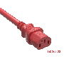 IEC-320 C13 to C14 Heavy-Duty Power Extension Cord 14 AWG 15A/250V SJT, Red thumbnail