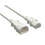 IEC-320 C13 to C14 Heavy-Duty Power Extension Cord 14 AWG 15A/250V SJT, White thumbnail