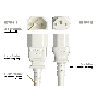 IEC-320 C13 to C14 Heavy-Duty Power Extension Cord 14 AWG 15A/250V SJT, White thumbnail