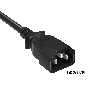 IEC-320 C13 to C14 Heavy-Duty Power Extension Cord 18 AWG 10A/250V SJT, Black thumbnail
