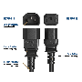 IEC-320 C13 to C14 Heavy-Duty Power Extension Cord 18 AWG 10A/250V SJT, Black thumbnail