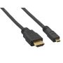 2ft High Speed HDMI to Micro HDMI Cable with Ethernet, 4K Support, Black thumbnail