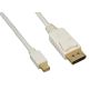 6ft Mini DisplayPort to DisplayPort Cable with Secure Latch, 4K @60Hz, 32AWG, White thumbnail