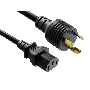 3FT NEMA L5-15P to C13 Locking Power Cord 14AWG 15A/125V SJT, Black thumbnail