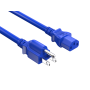 3FT 18AWG NEMA 5-15P to IEC-60320-C13 Power Cord | SVT 60°C | 10A/125V | Blue | UL & cUL Listed, CSA Approved thumbnail
