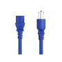 3FT 18AWG NEMA 5-15P to IEC-60320-C13 Power Cord | SVT 60°C | 10A/125V | Blue | UL & cUL Listed, CSA Approved thumbnail