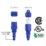3FT 18AWG NEMA 5-15P to IEC-60320-C13 Power Cord | SVT 60°C | 10A/125V | Blue | UL & cUL Listed, CSA Approved thumbnail