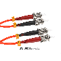 2m OM2 ST to ST UPC Duplex Corning Fiber Optic Cable MultiMode 50/125 OFNR Rated, Orange thumbnail
