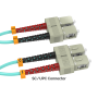 5m OM3 SC/SC Duplex Corning Fiber Optic Cable Multimode 50/125 LSZH/OFNR Rated, Aqua thumbnail