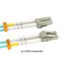 4m OM4 LC to LC Duplex Corning Fiber Optic Cable Multimode 50/125 LSZH/OFNR Rated, Aqua thumbnail