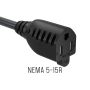 12ft Outlet Saver Power Extension Cord (NEMA 5-15P to NEMA 5-15R) thumbnail