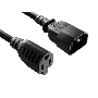 3ft NEMA 5-15R to C14 Monitor Power Adapter Cord, 18 AWG, SVT, 10A/125V, Black thumbnail