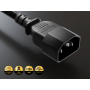 3ft NEMA 5-15R to C14 Monitor Power Adapter Cord, 18 AWG, SVT, 10A/125V, Black thumbnail