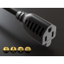 3ft NEMA 5-15R to C14 Monitor Power Adapter Cord, 18 AWG, SVT, 10A/125V, Black thumbnail