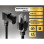3ft NEMA 5-15P to C13 Right Angle Universal Power Cord, 18 AWG, SVT, 10A/125V, Black thumbnail