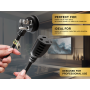 1ft NEMA 5-15P to 5-15R Ultra Low Profile Angled Power Extension Cord 16AWG 13A/125V SJT, Black thumbnail