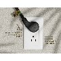 1ft NEMA 5-15P to 5-15R Ultra Low Profile Angled Power Extension Cord 16AWG 13A/125V SJT, Black thumbnail