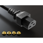3ft IEC320 C20 to C21 Heavy Duty Power Extension Cord, 12 AWG, 20A/250V, SJT, Black  thumbnail