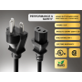 3ft NEMA 6-15P to C13 Heavy Duty Power Cord, 14 AWG, 15A/250V, Black  thumbnail