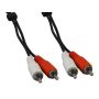 25ft Dual RCA to RCA Audio Cable, Male to Male , Black thumbnail