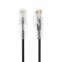 1ft Slim Cat6a 28AWG UTP Ethernet Network Patch Cable, Black thumbnail