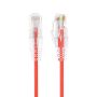 20ft Slim Cat6a 28AWG UTP Ethernet Network Patch Cable, Red thumbnail