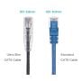 3FT Slim Cat6 28AWG UTP Ethernet Network Patch Cable Snagless, Black thumbnail