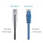 30ft Slim Cat6 28AWG UTP Ethernet Network Patch Cable Snagless, Black thumbnail