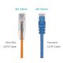 2FT Slim Cat6 28AWG UTP Ethernet Network Patch Cable Snagless, Orange thumbnail