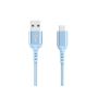 2m USB 2.0 A Male to C Male Braided Cable 480M 3A, Blue thumbnail