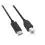 3ft High Speed USB 2.0 Cable Type C to Type B Male to Male Printer Cable, Shielded, Black thumbnail