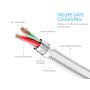 2m USB 2.0 A Male to C Male Braided Cable 480M 3A, Blue thumbnail