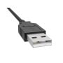 1ft USB 2.0 High Speed Panel-Mount Type A Male to Type A Female Cable, Black thumbnail