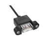 1ft USB 2.0 High Speed Panel-Mount Type A Male to Type A Female Cable, Black thumbnail