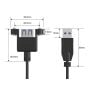 10ft SuperSpeed USB 3.0 Panel Mount Type A to Type A Male to Female Extension Cable, Up to 4.8 Gbps, Black thumbnail