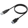 1ft USB 3.0 SuperSpeed A Male to A Female Extension Cable, Black thumbnail