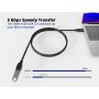 1ft USB 3.0 SuperSpeed A Male to A Female Extension Cable, Black thumbnail