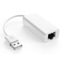 USB A to RJ45 Ethernet Adapter, 10/100 Mbps Fast Ethernet, Male to Female, White thumbnail